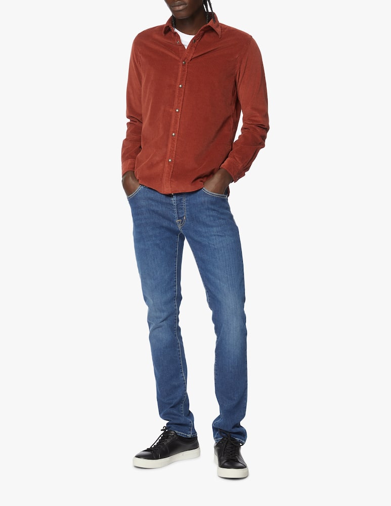rinascente Xacus Snap buttons corduroy shirt