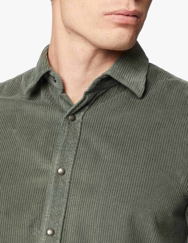 rinascente Xacus Camicia in velluto bottoni pressione