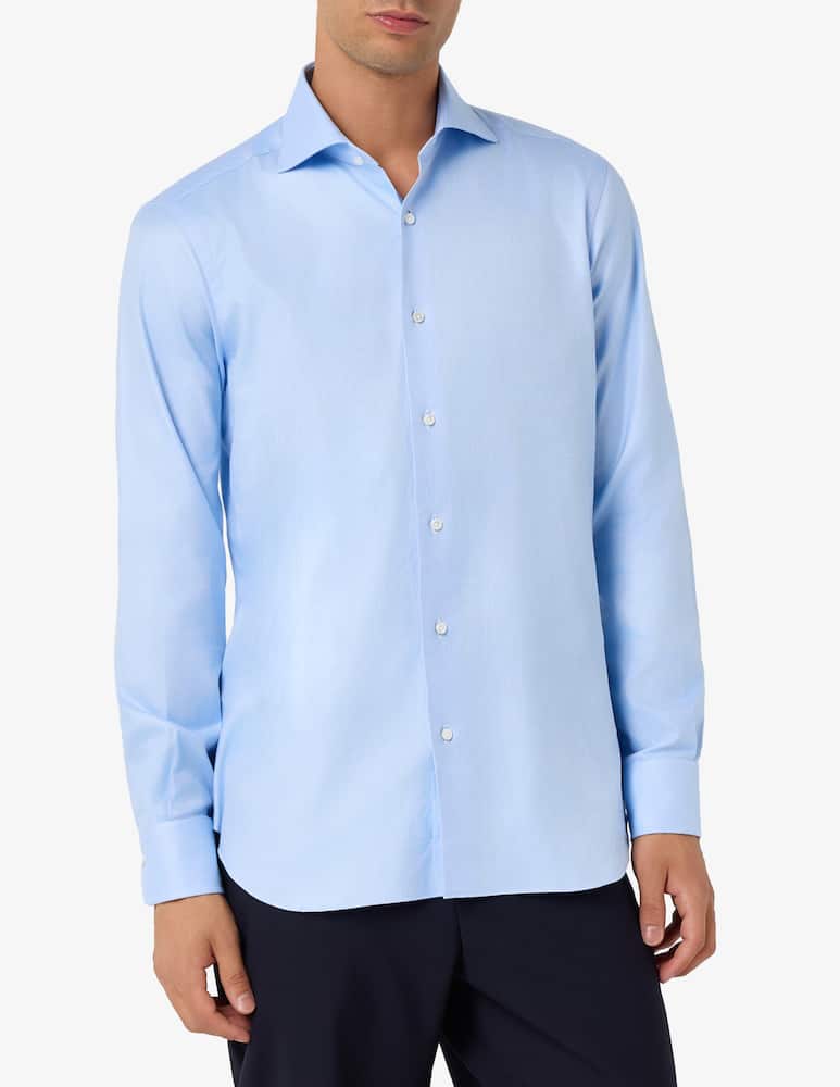 rinascente Barba Napoli slim fit point collar shirt