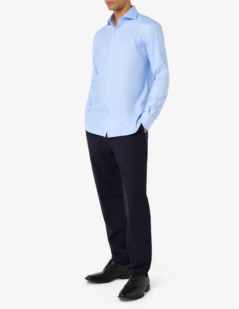 rinascente Barba Napoli slim fit point collar shirt