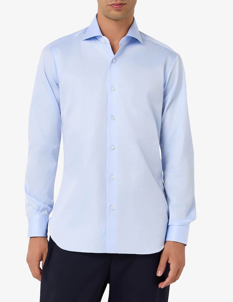 rinascente Barba Napoli Slim light twill shirt