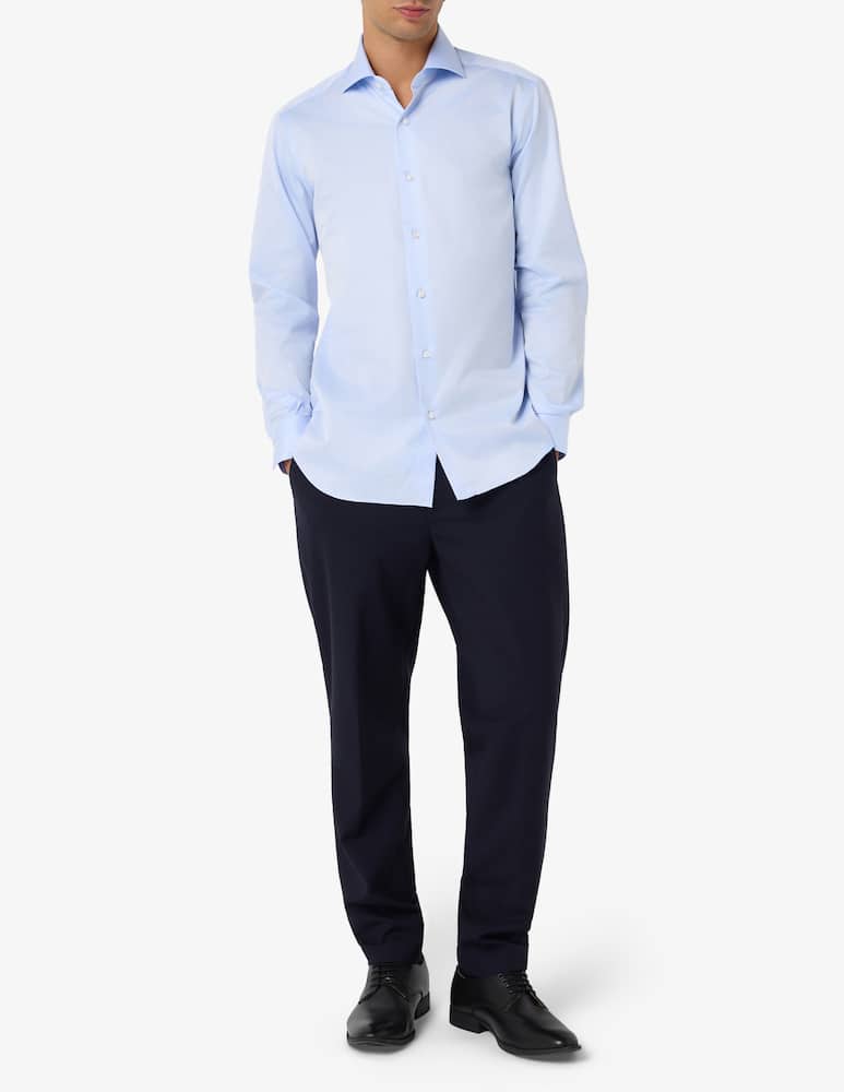 rinascente Barba Napoli Slim light twill shirt