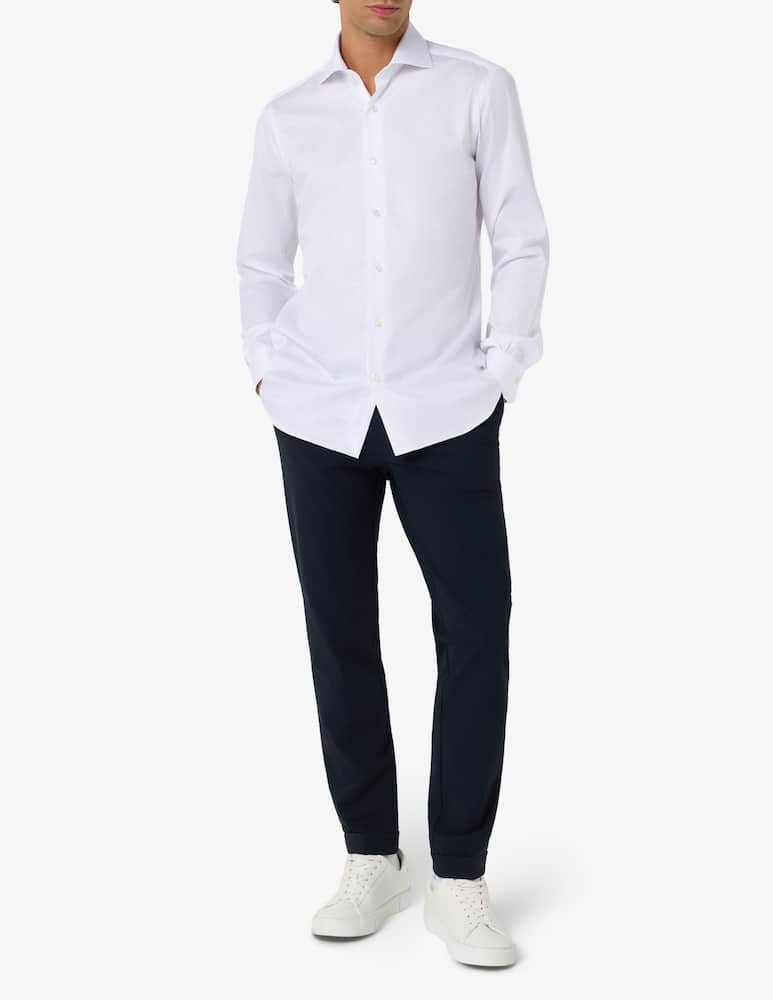 rinascente Barba Napoli Slim light twill shirt