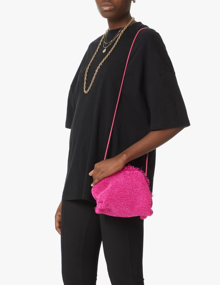 rinascente Anita Bilardi Btick B raffia shoulder bag - pink