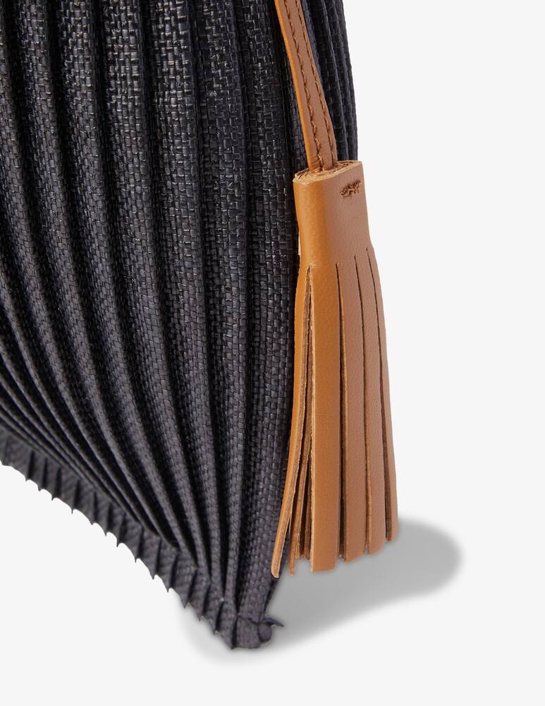 rinascente Anita Bilardi Borsa a spalla in rafia Picasso Clio - nero