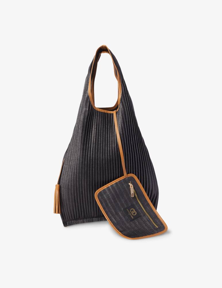 rinascente Anita Bilardi Borsa a spalla in rafia Picasso Clio - nero