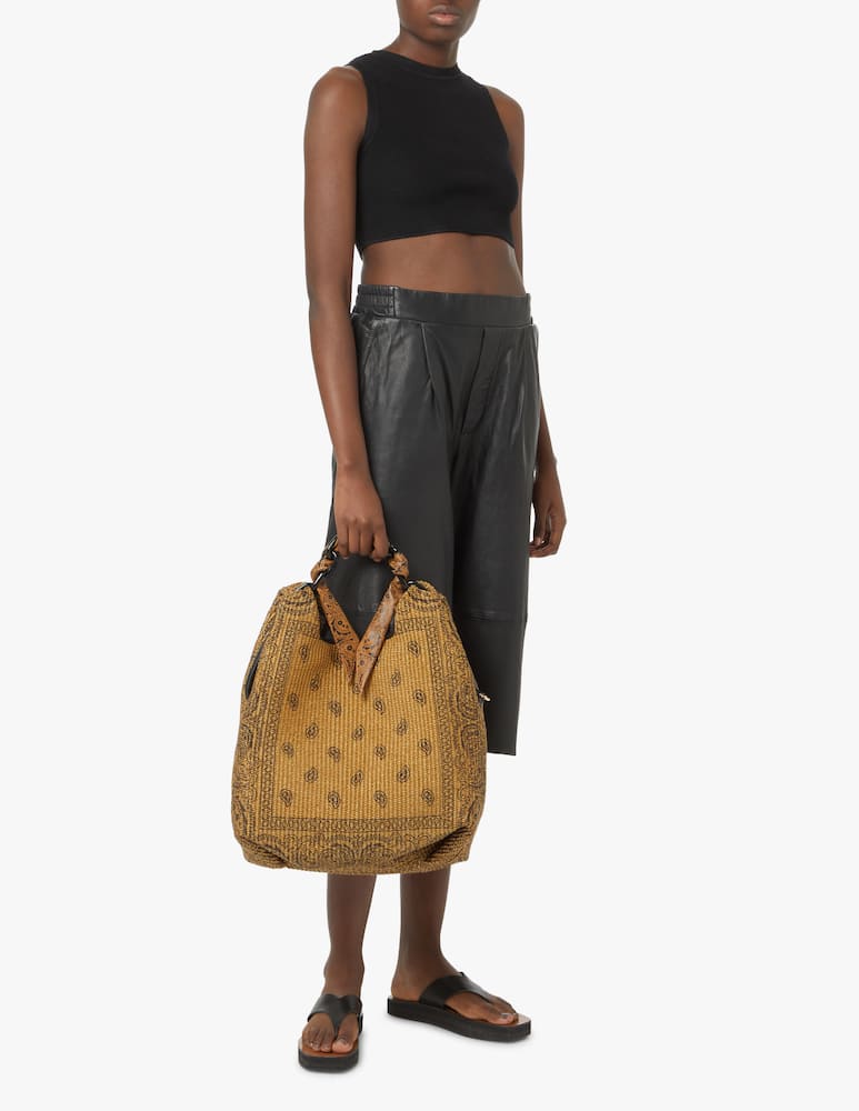 rinascente Anita Bilardi Borsa a spalla in rafia Dafne - beige