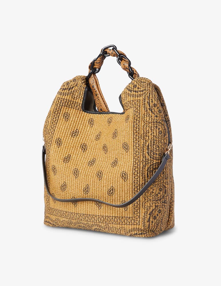 rinascente Anita Bilardi Borsa a spalla in rafia Dafne - beige