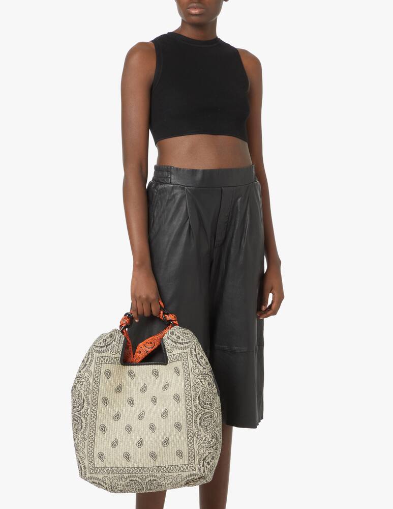 rinascente Anita Bilardi Borsa a spalla in rafia Dafne - beige