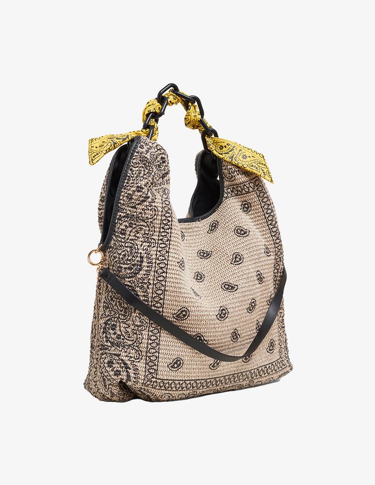 rinascente Anita Bilardi Borsa a spalla in rafia Dafne - beige