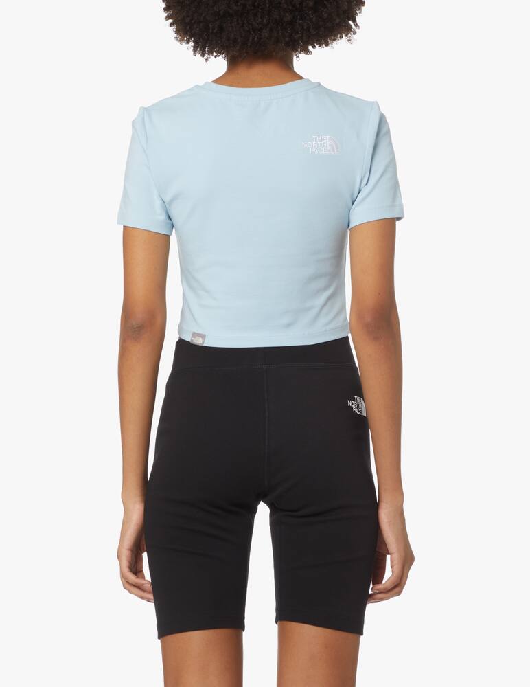 rinascente The North Face T-shirt crop con ricamo - azzurro