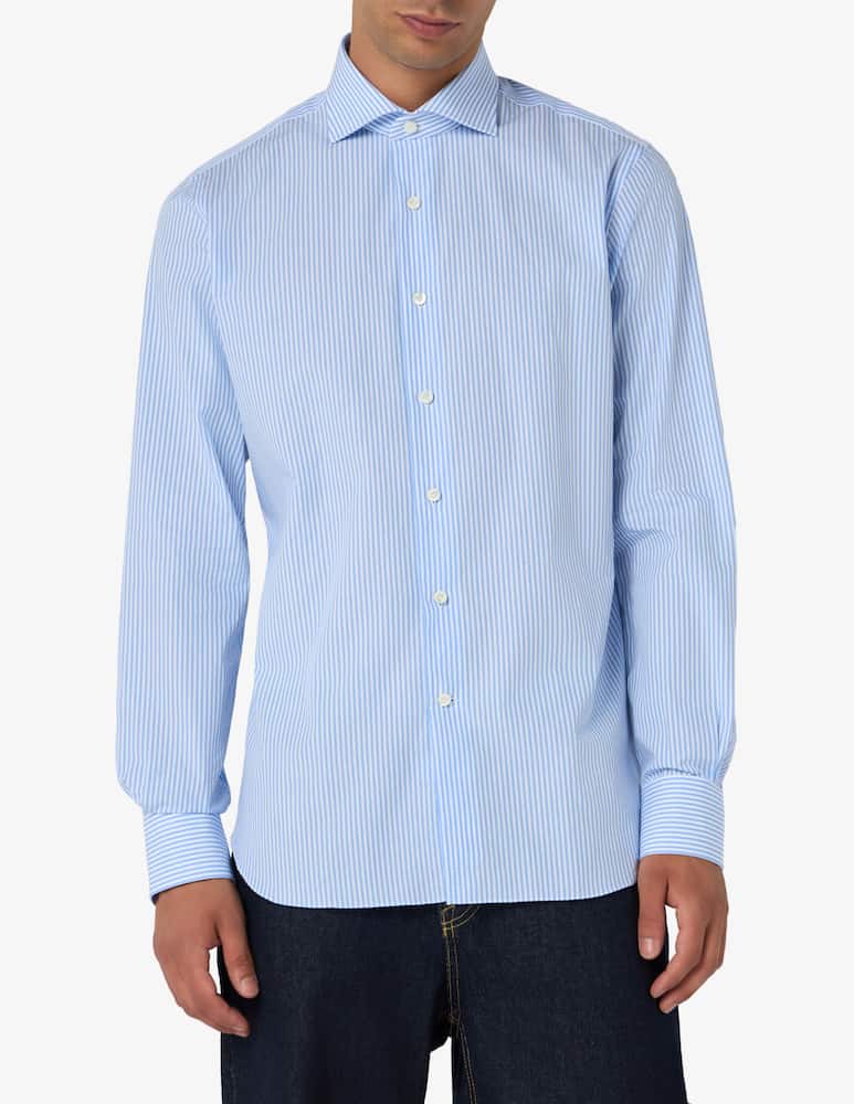 rinascente Alessandro Gherardi Camicia regular fit a righe popeline no stiro