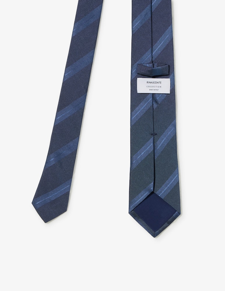 Sartoria Italiana Cravatta a righe tono su tono - immagine 2 Sartoria Italiana Cravatta a righe tono su tono - immagine 2