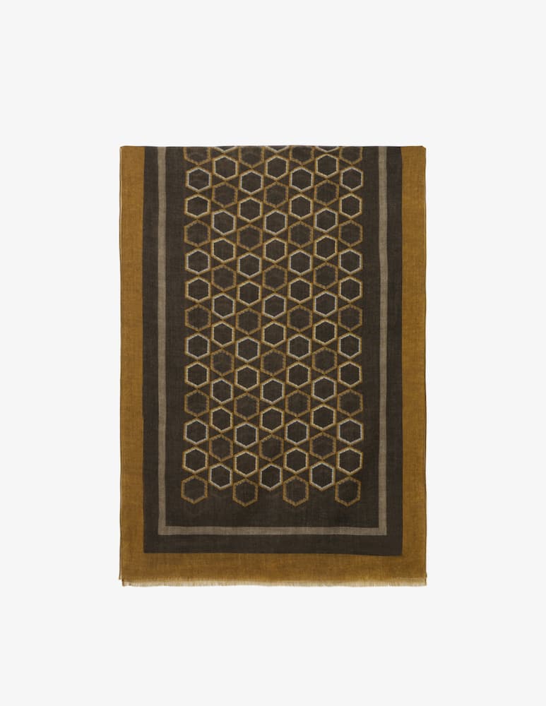 rinascente Pure Cashmere Sciarpa stampa geometrica