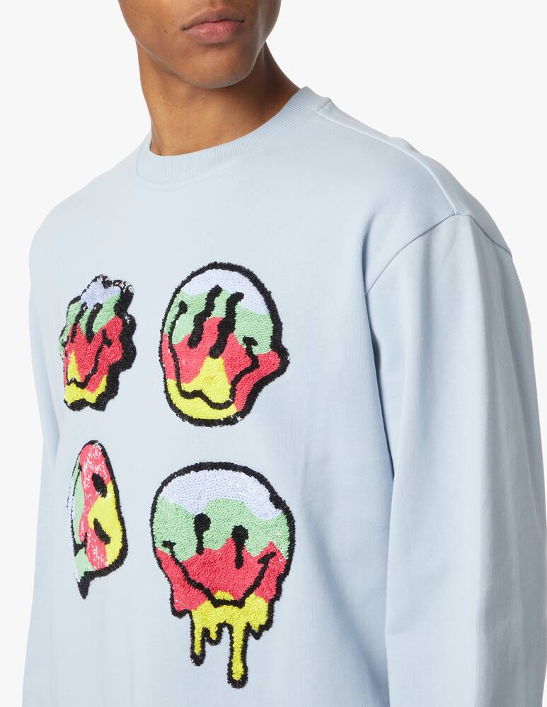 rinascente Dhruv Kapoor Maglia girocollo smiley - blu