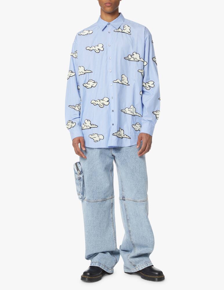 rinascente Dhruv Kapoor Embellished clouds shirt - blue