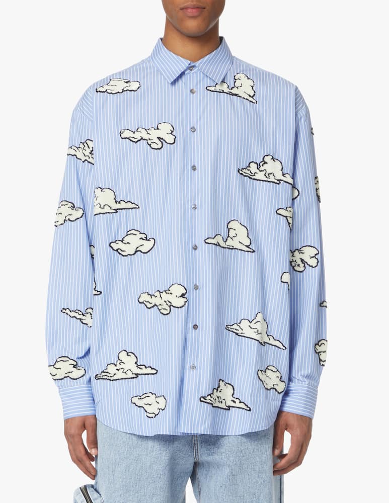 rinascente Dhruv Kapoor Embellished clouds shirt - blue