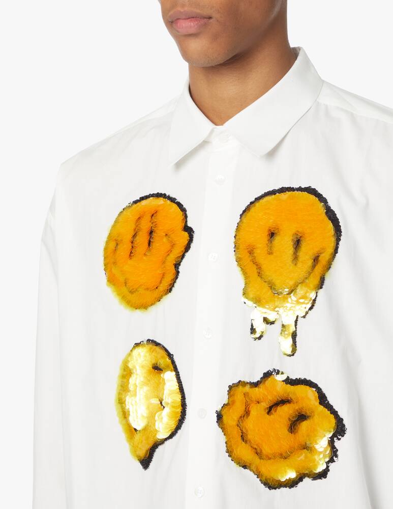 rinascente Dhruv Kapoor Embellished smiley shirt - white
