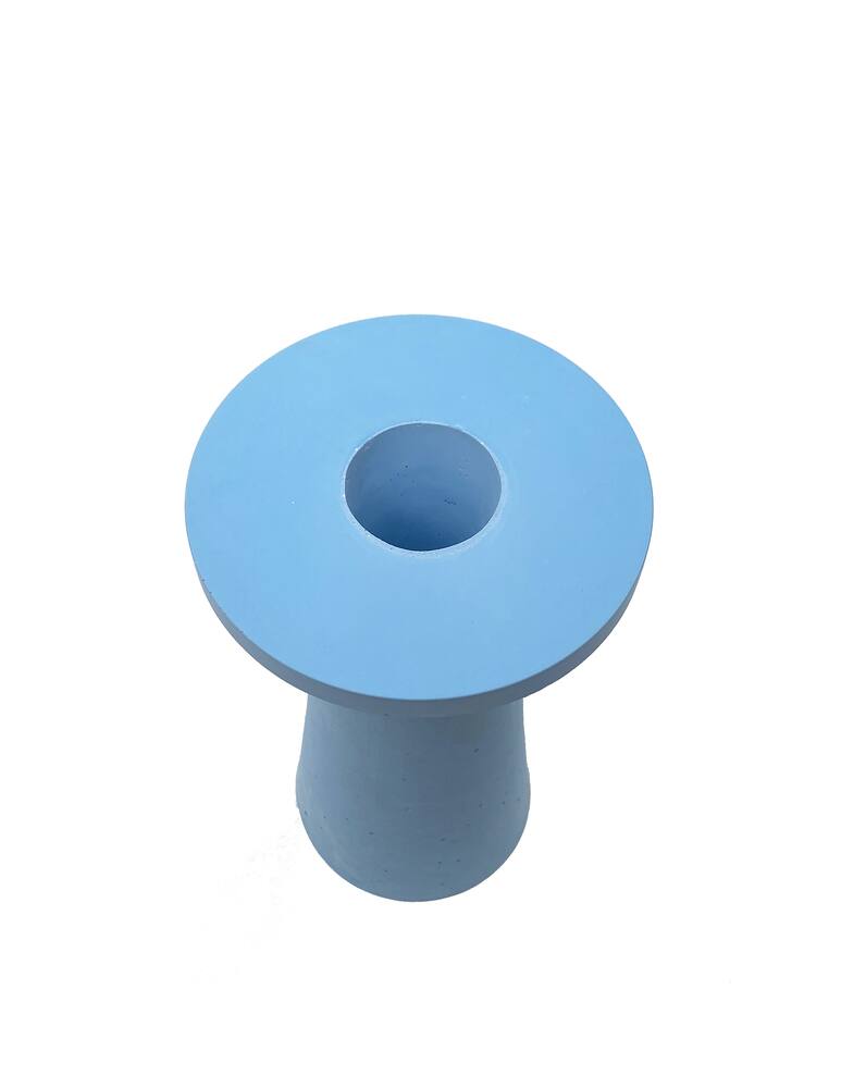 rinascente Lava Objects Saturno Concrete Vase - Light blue