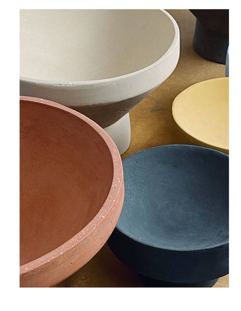 rinascente Lava Objects Cecilia Concrete Coppa - Marrone