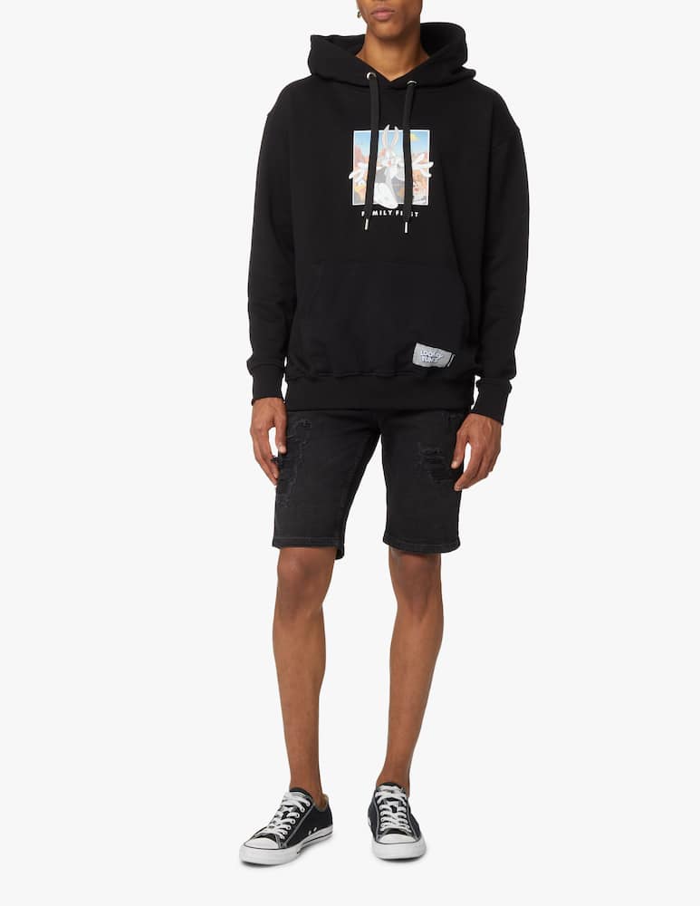 rinascente Family First Felpa con cappuccio box logo x looney tunes - nero