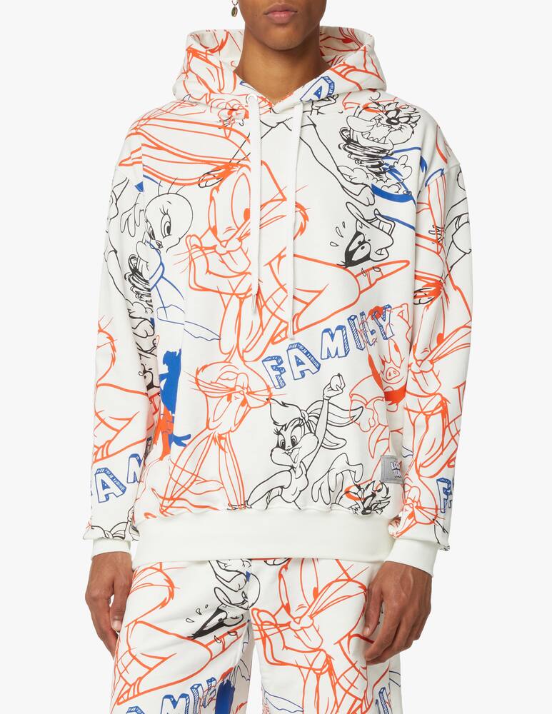 rinascente Family First Felpa con cappuccio palita x looney tunes - bianco