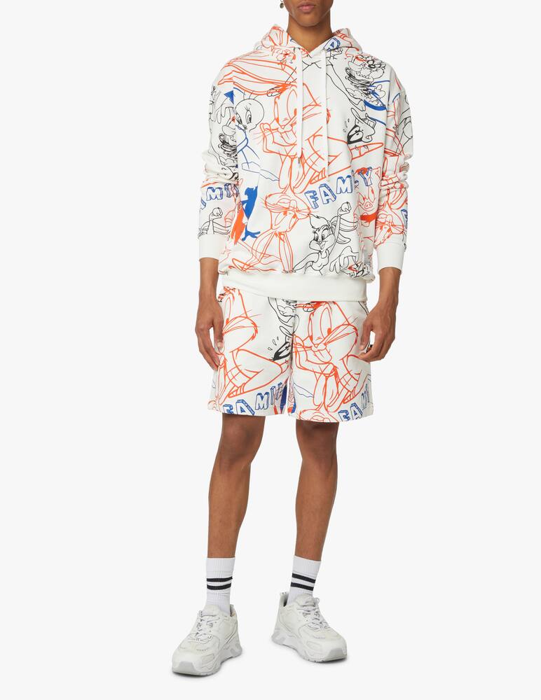 rinascente Family First Felpa con cappuccio palita x looney tunes - bianco