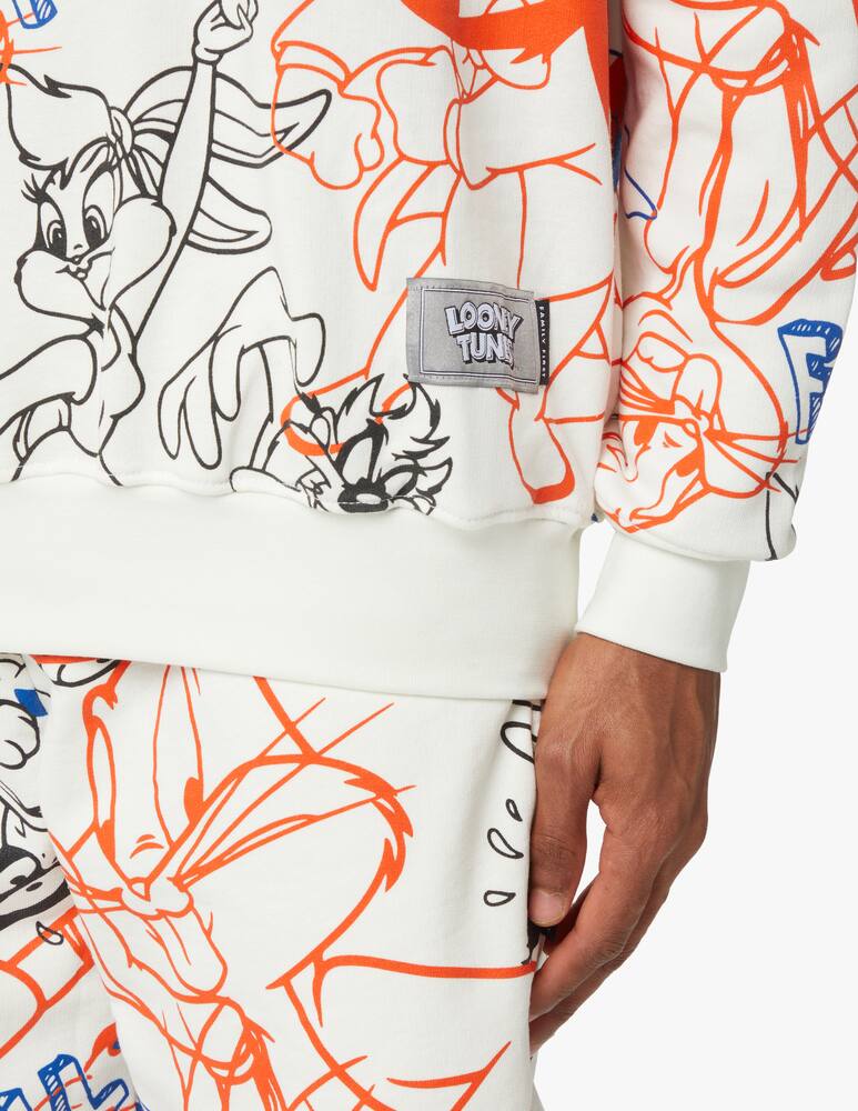 rinascente Family First Felpa con cappuccio palita x looney tunes - bianco