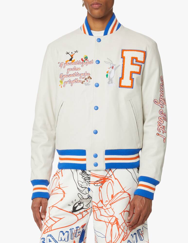 rinascente Family First Looney tunes varsity jacket - white