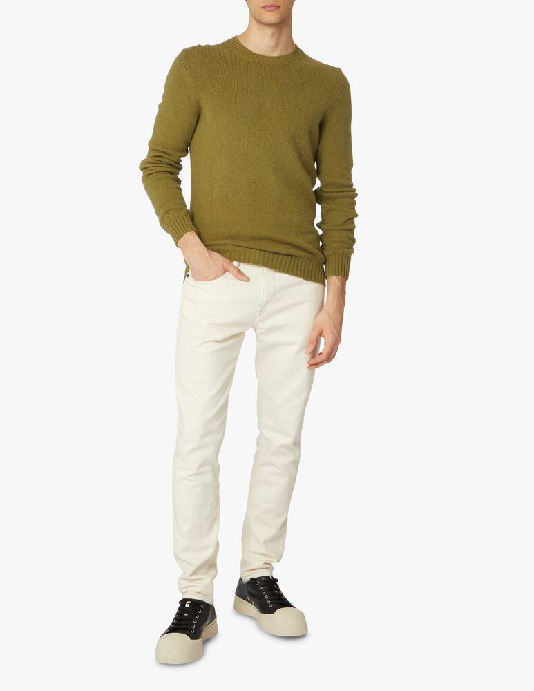 rinascente Scaglione Maglia girocollo in cotone fluffy - verde