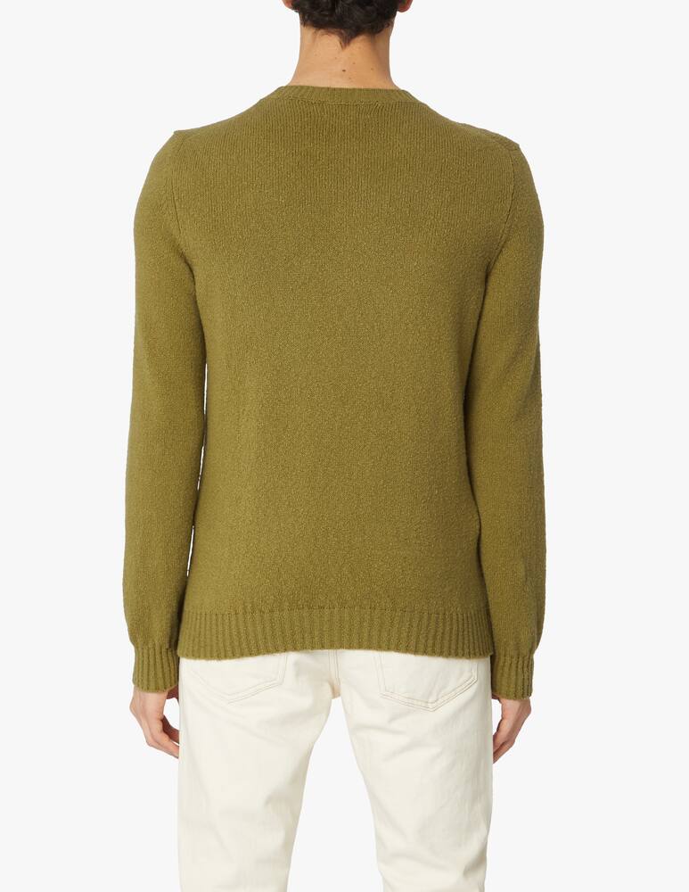 rinascente Scaglione Maglia girocollo in cotone fluffy - verde