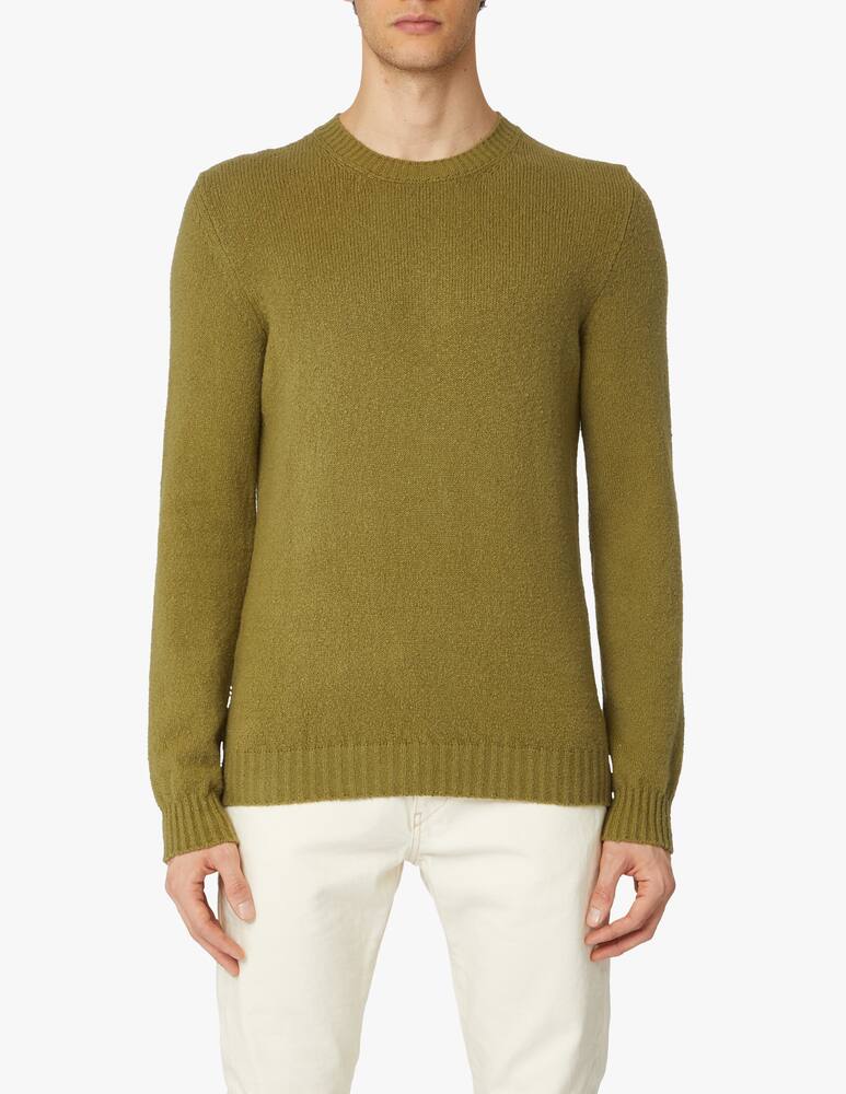 rinascente Scaglione Maglia girocollo in cotone fluffy - verde