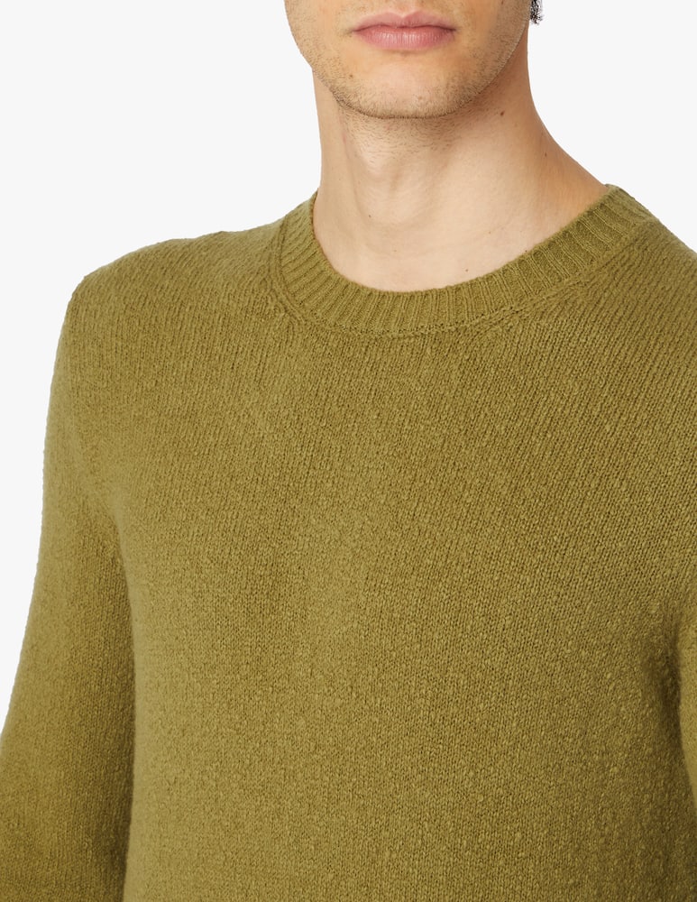 rinascente Scaglione Maglia girocollo in cotone fluffy - verde