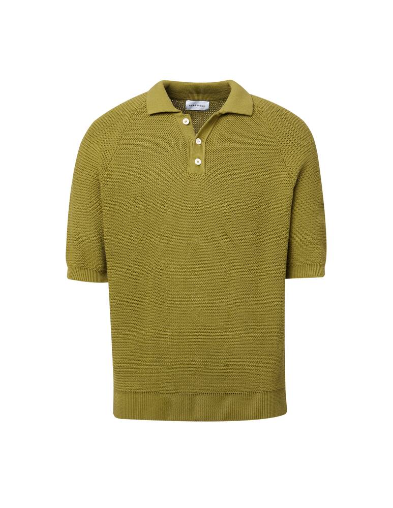 Scaglione Raglan cotton short sleeve polo - green - picture 5 Scaglione Raglan cotton short sleeve polo - green - picture 5