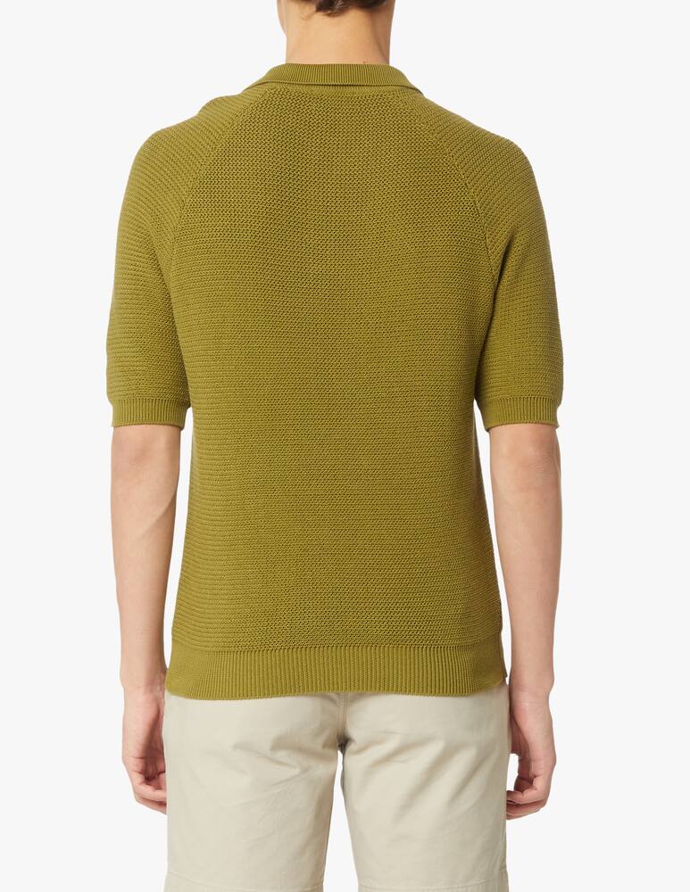 Scaglione Raglan cotton short sleeve polo - green - picture 3 Scaglione Raglan cotton short sleeve polo - green - picture 3
