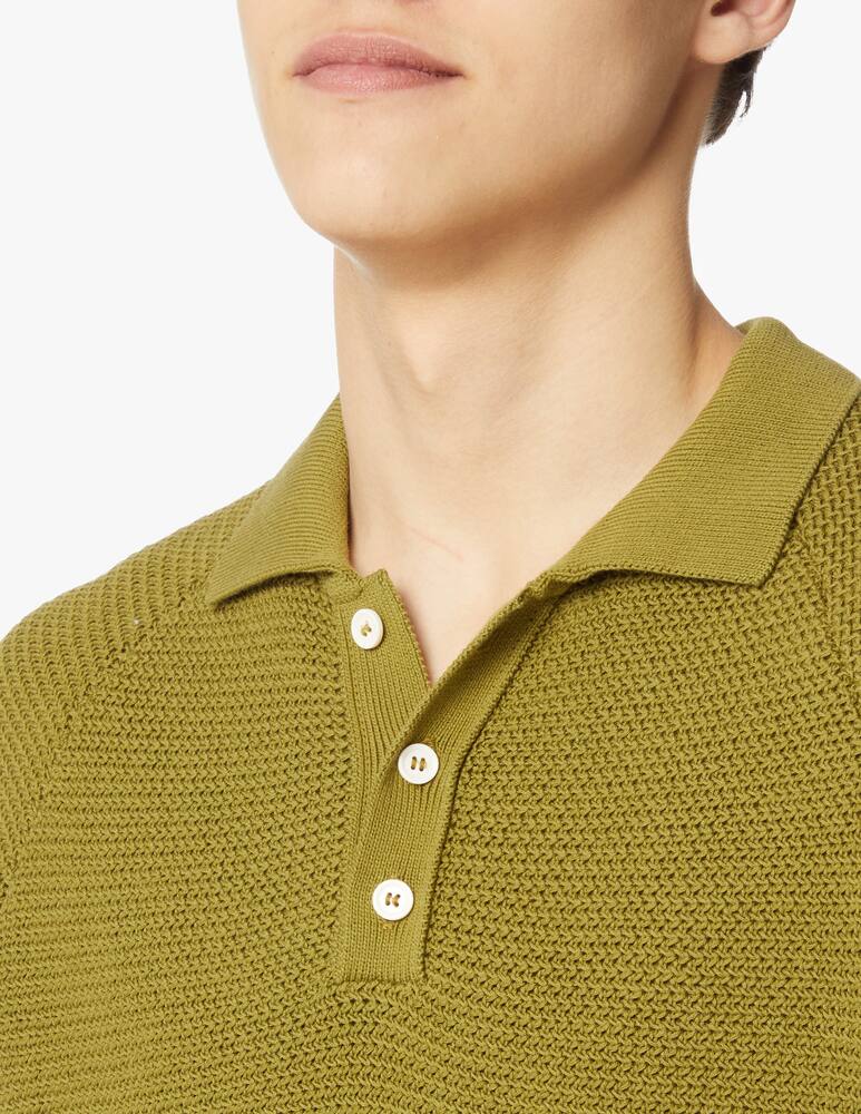 Scaglione Raglan cotton short sleeve polo - green - picture 4 Scaglione Raglan cotton short sleeve polo - green - picture 4