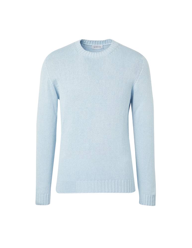 Scaglione Silk roundneck sweater - blue - picture 6 Scaglione Silk roundneck sweater - blue - picture 6