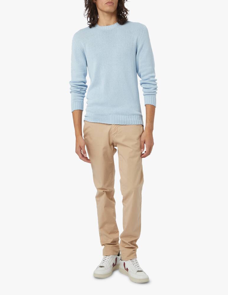 Scaglione Silk roundneck sweater - blue - picture 2 Scaglione Silk roundneck sweater - blue - picture 2