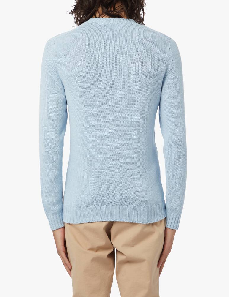 Scaglione Silk roundneck sweater - blue - picture 4 Scaglione Silk roundneck sweater - blue - picture 4