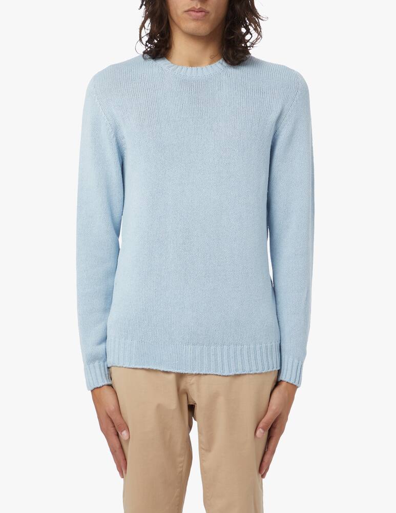 Scaglione Silk roundneck sweater - blue - picture 3 Scaglione Silk roundneck sweater - blue - picture 3