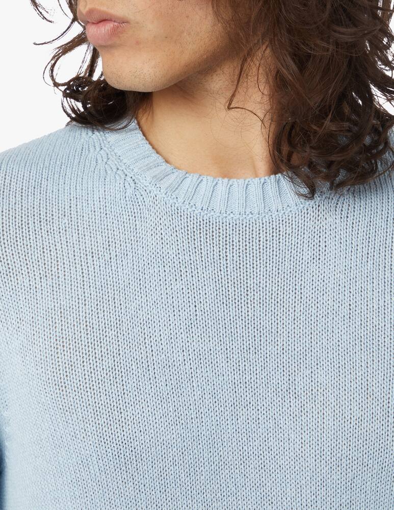 rinascente Scaglione Maglione girocollo in seta - blu