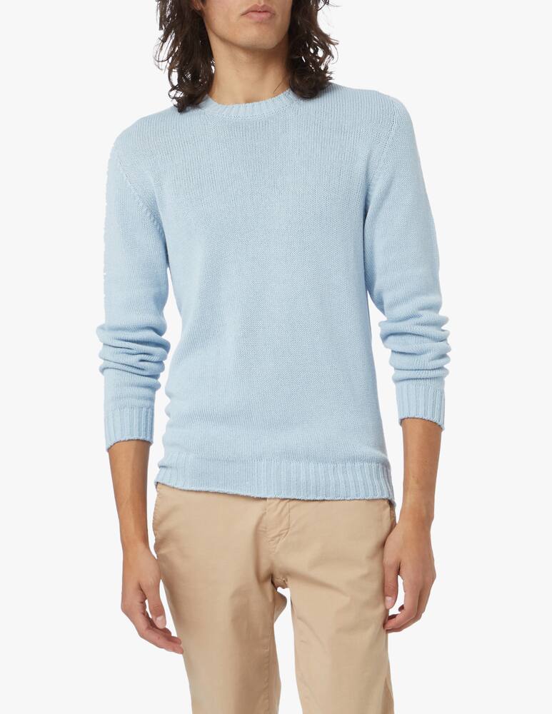 Scaglione Silk roundneck sweater - blue - picture 1 Scaglione Silk roundneck sweater - blue - picture 1