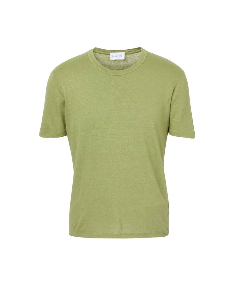 rinascente Scaglione Linen jersey stretch t-shirt - green
