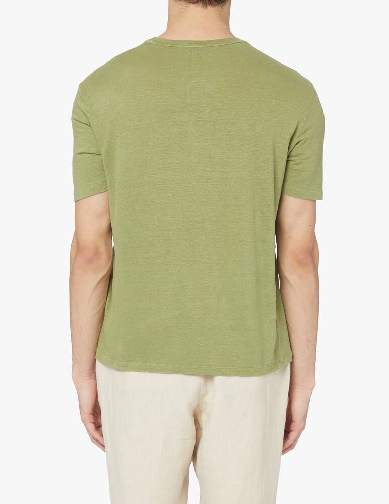 rinascente Scaglione Linen jersey stretch t-shirt - green