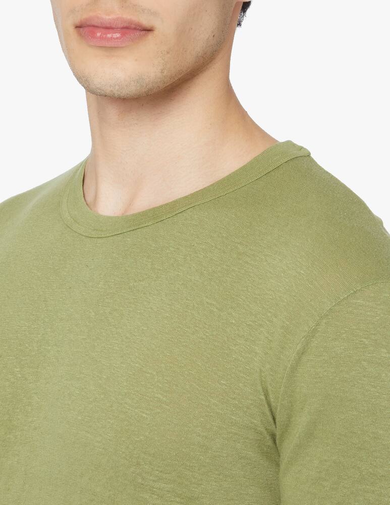rinascente Scaglione Linen jersey stretch t-shirt - green
