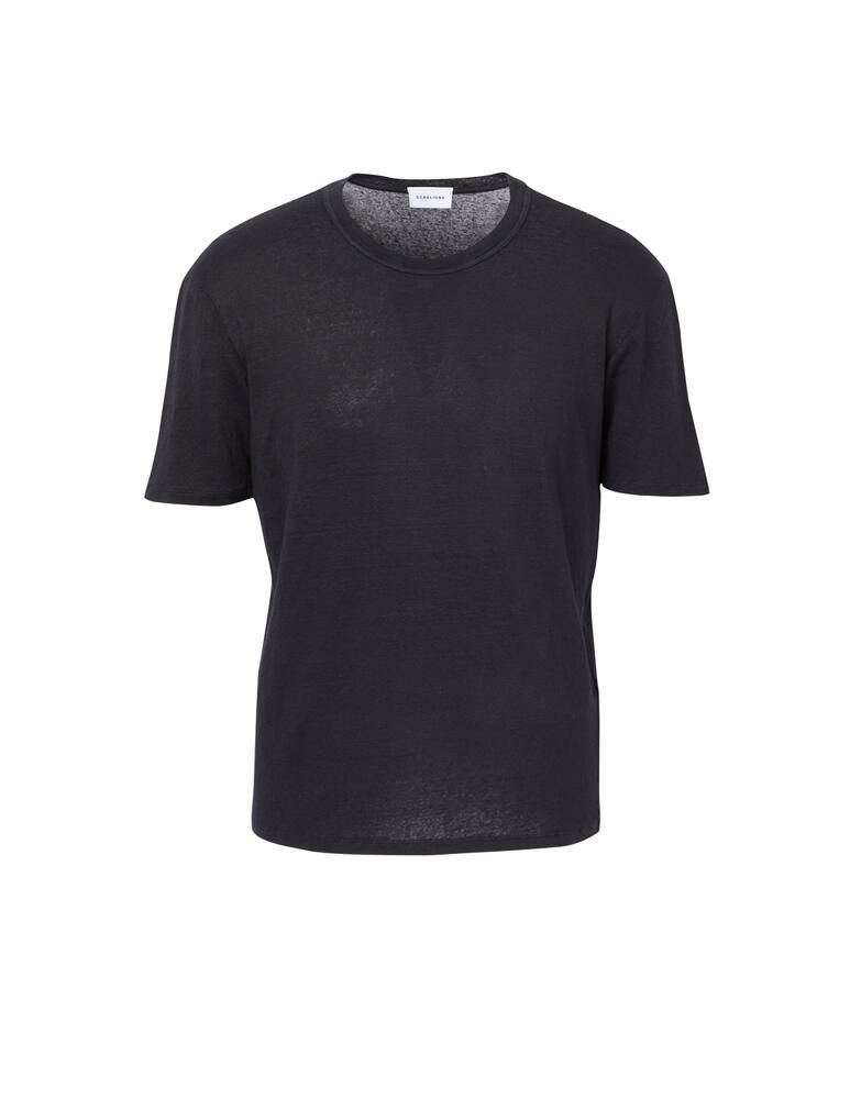 rinascente Scaglione Maglietta manica corta stretch in lino jersey - blu