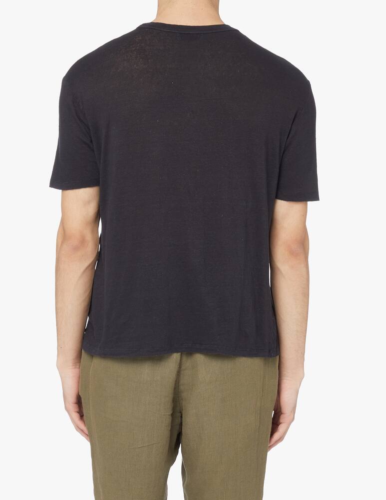 rinascente Scaglione Maglietta manica corta stretch in lino jersey - blu