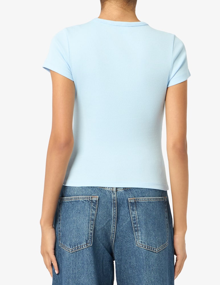 rinascente Tommy Jeans T-shirt a costine con logo
