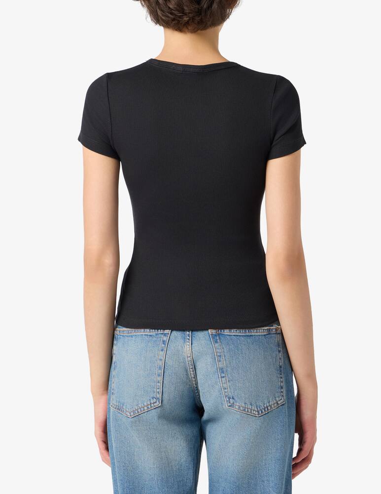 rinascente Tommy Jeans T-shirt slim a coste con logo
