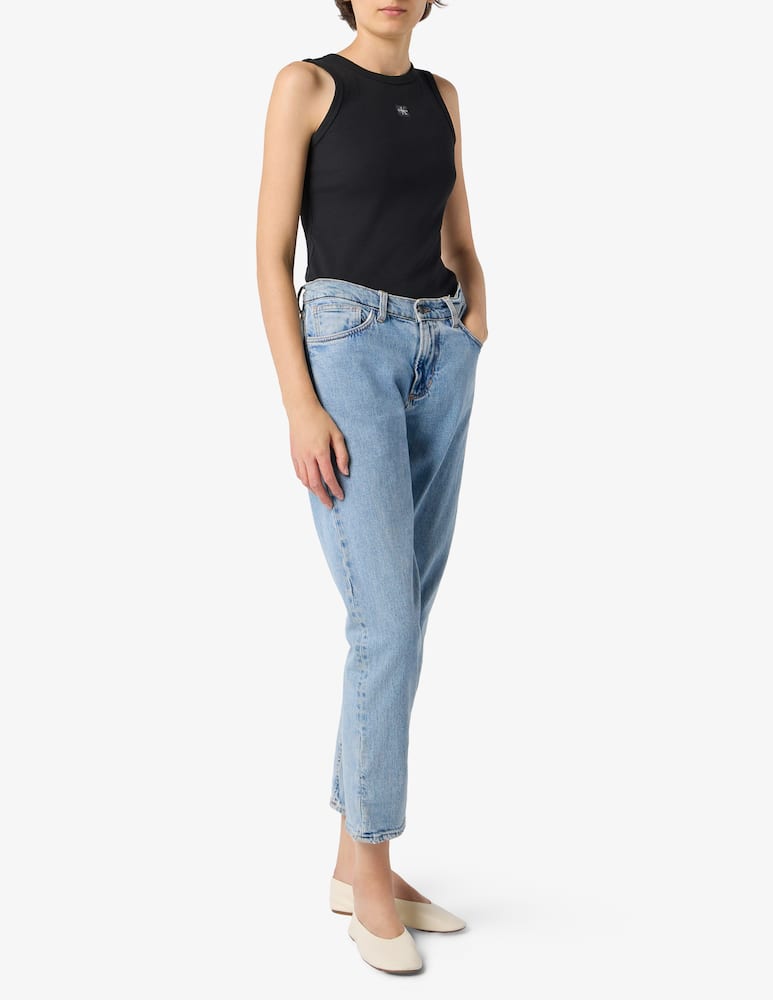 Calvin Klein Jeans Canotta a costine con logo - immagine 2 Calvin Klein Jeans Canotta a costine con logo - immagine 2
